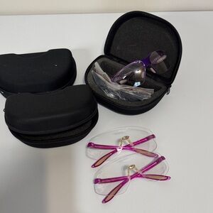 Purple and Clear Women's Glasses